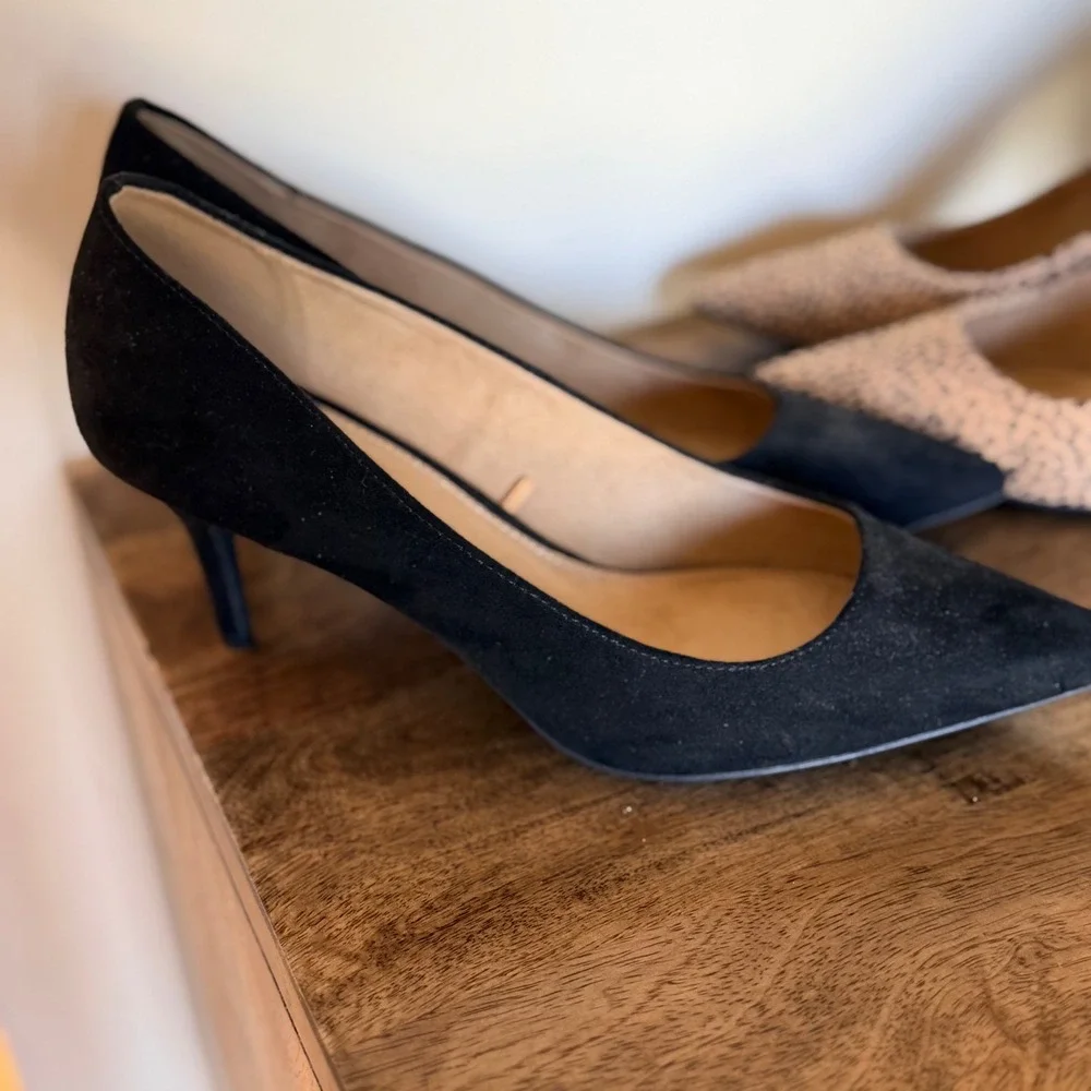 Women's Pump Heels Bundle Size 8 Black & Animal Print Office Career Shoe Neutral